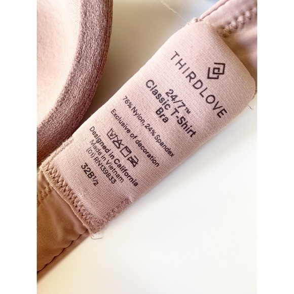 Thirdlove 24/7 T Shirt Bra in Twilight Mauve 32B 1/2 - Picture 4 of 7